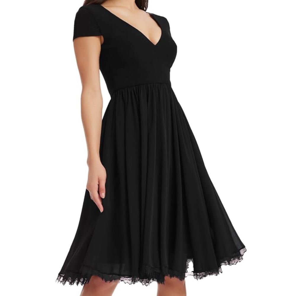 Dress the Population Women's Corey A-line Midi Dress |  L | NWT